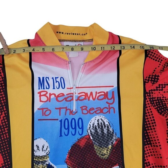 Revi Breakaway To The Beach MS 150 Men’s Cycling Jersey - Size Large - USA Made - Picture 8 of 16